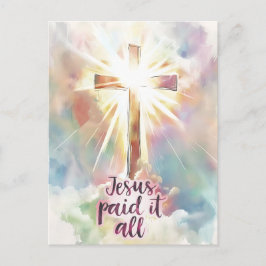 Jesus Betalade det hela kristna Hymn Påsk Vykort