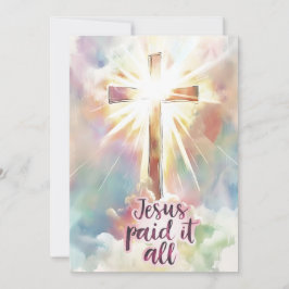 Jesus Betalat det allt kristet Hymn Påsk-plattkort