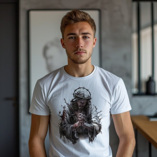 Jesus Betande Tro T Shirt (Skapare uppladdad)