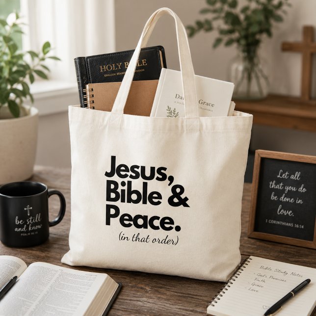 Jesus Bibel Fred Kristendom Tro Tygkasse (Skapare uppladdad)