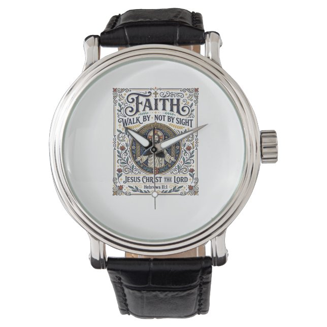 Jesus Bibel Journaling Skrift Konst Tröja Christi Armbandsur (Framsida)