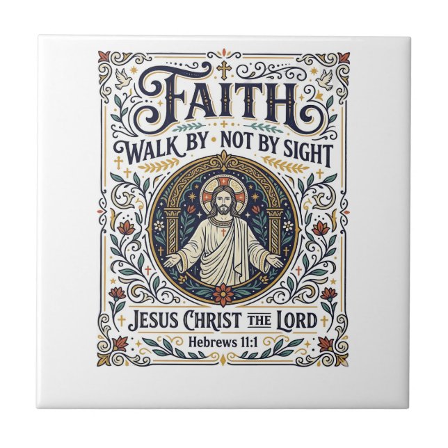 Jesus Bibel Journaling Skrift Konst Tröja Christi Kakelplatta (Framsidan)