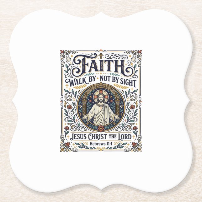 Jesus Bibel Journaling Skrift Konst Tröja Christi Underlägg Papper (Framsida)