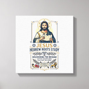 Jesus Bibel Språk Hebreiska Grekiska nörd skjorta  Canvastryck