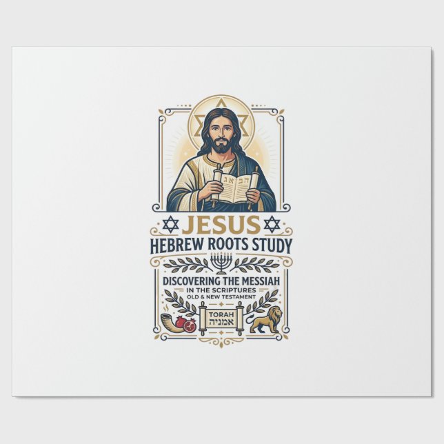 Jesus Bibel Språk Hebreiska Grekiska nörd skjorta  Presentpapper (Platt)