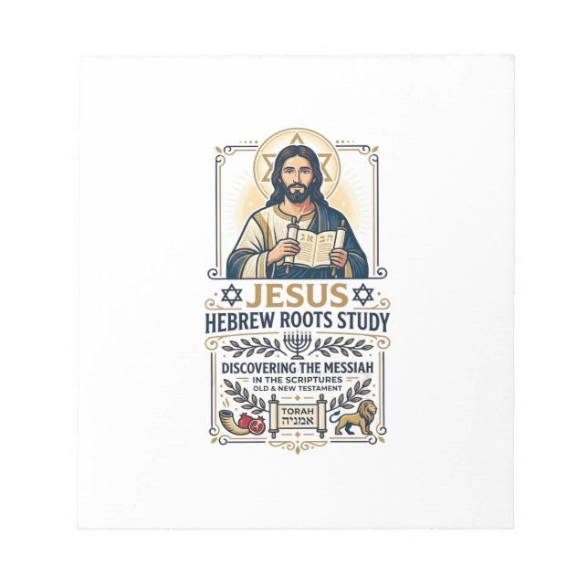 Jesus Bibel Språk Hebreiska Grekiska Nörd Tröja Fa Anteckningsblock (Framsida)