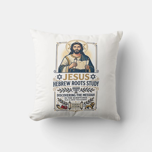 Jesus Bibel Språk Hebreiska Grekiska Nörd Tröja Fa Kudde (Framsida)
