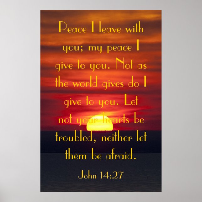 Jesus bibelversa John 14:27 poster fred (Framsidan)