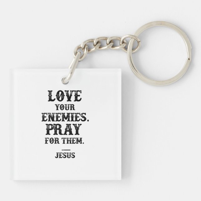 Jesus Bibelverse: Kärlek era fiender för dem (Baksidan)