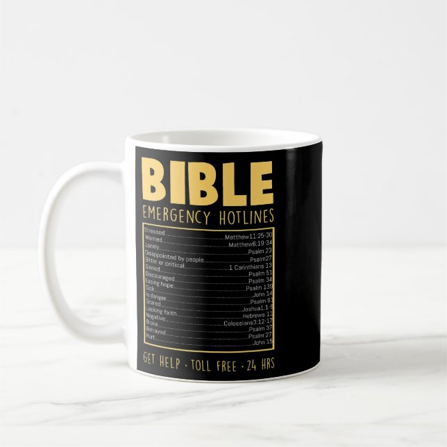 Jesus Bible Akut Numbers Funny Hotline Kristus Kaffemugg (Vänster)