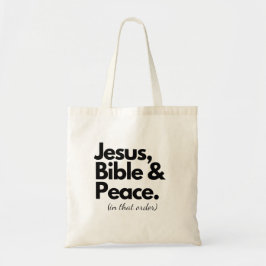 Jesus, Bible & Peace Christian Tygkasse