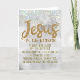 Jesus, Bible Verse Joyful Christmas Helgkort