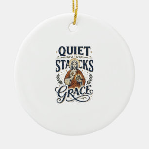 Jesus bibliotekarie grafisk t-shirt kristen konst_ julgransprydnad keramik