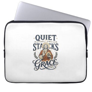 Jesus bibliotekarie grafisk t-shirt kristen konst_ laptop fodral