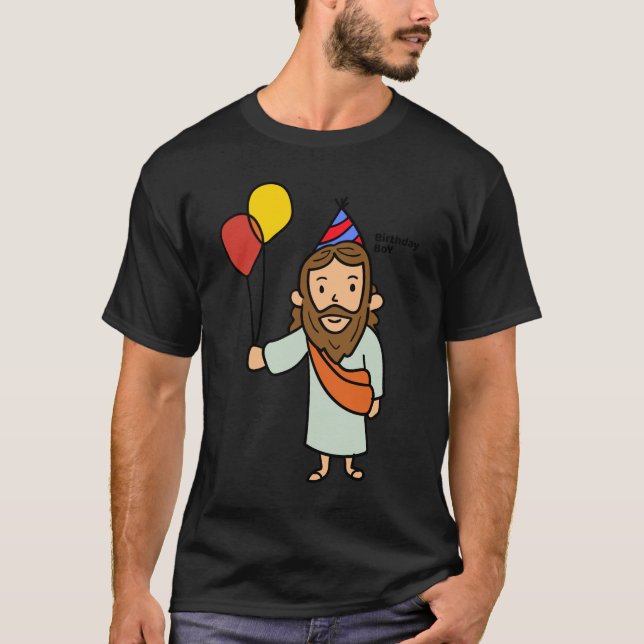 Jesus Birthday Boy jul T Shirt (Framsida)