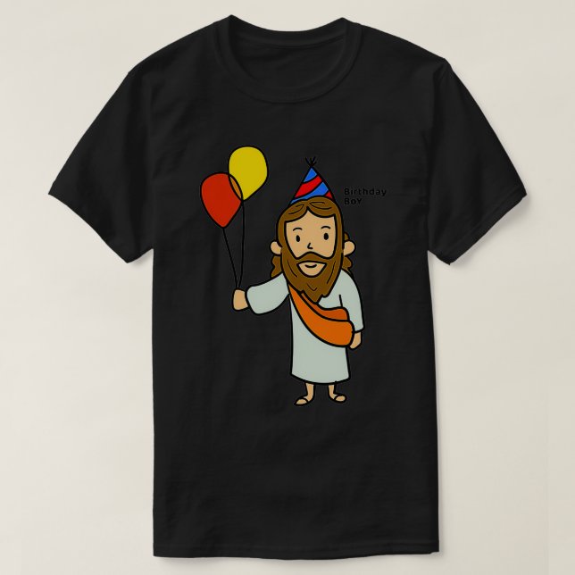 Jesus Birthday Boy T Shirt (Design framsida)