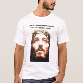 Jesus blå ögon t shirt