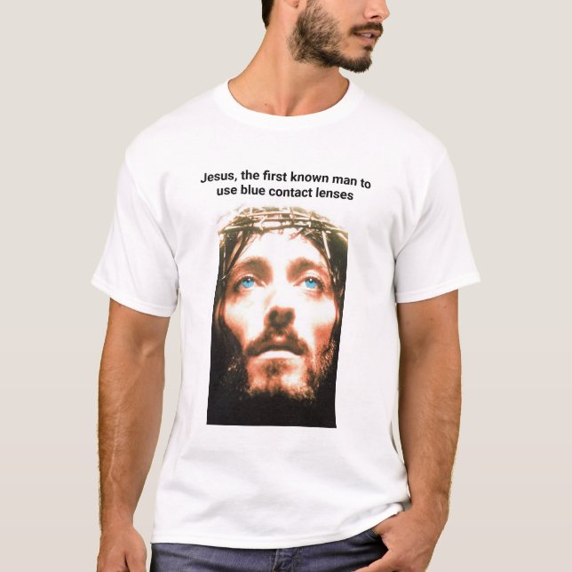 Jesus blå ögon t shirt (Framsida)