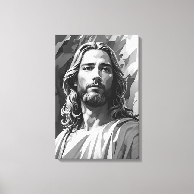 Jesus Black and White Canvas Art (Framsida)