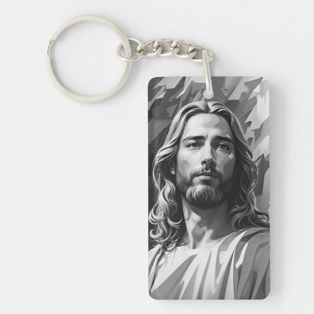 Jesus Black and White Keychain (Framsidan)