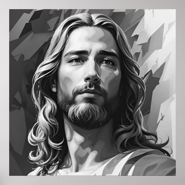 Jesus Black and White Poster (Framsidan)