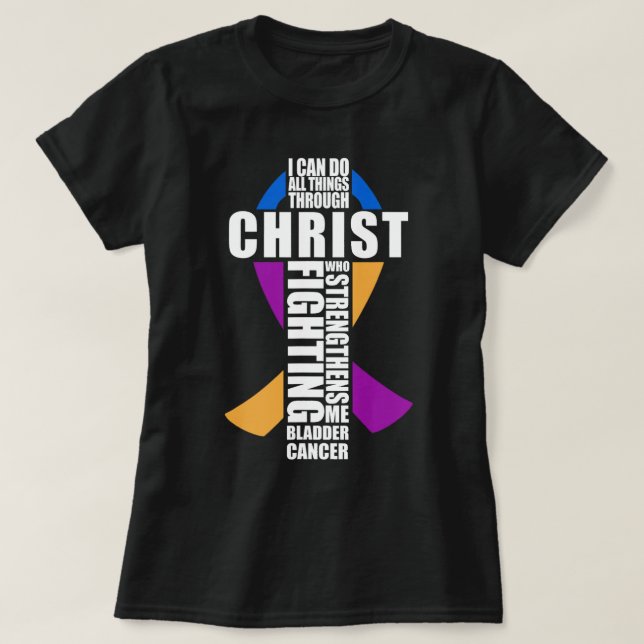 Jesus Bladder Cancer Christian garanterar att jag  T Shirt (Design framsida)