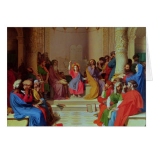 Jesus bland doktorerna, 1862 hälsningskort