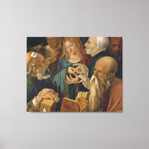 Jesus bland Läkare Canvastryck