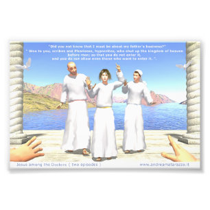 Jesus bland Läkare Fototryck
