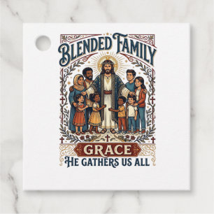 Jesus Blandad Familj Stegfamilj Tröja Kristet Graf Gåvor Etiketter