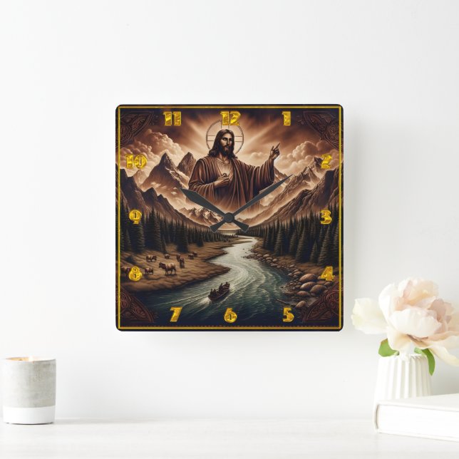 Jesus Blanka ett serenavrinningsområde Fyrkantig Klocka (Hem)