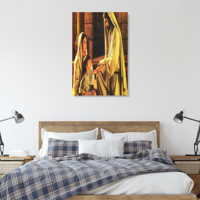 Jesus Blating Wrapped Canvas (Insitu (sovrum))