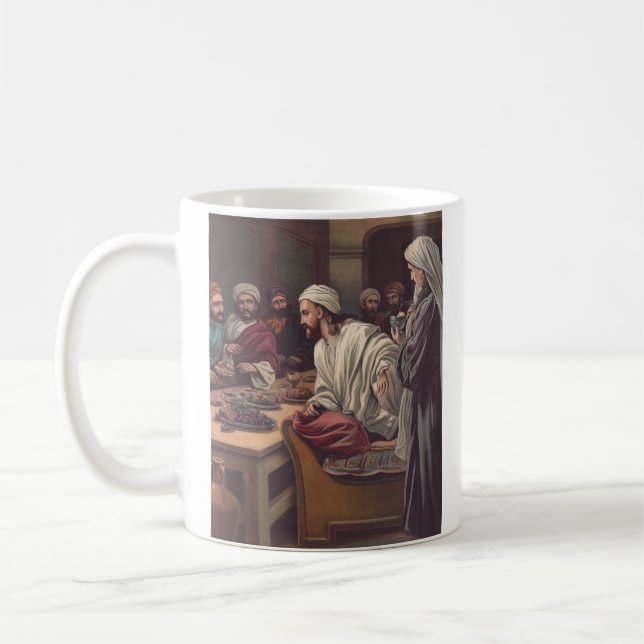 Jesus blev salvad i Betania Kaffemugg (Vänster)