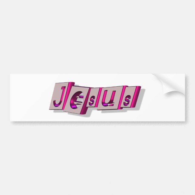 Jesus block Fushia. Bildekal (Framsidan)