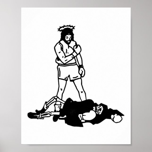 Jesus "Blockout Grim Reaper X Jesus Conquers Död" Poster (Framsidan)