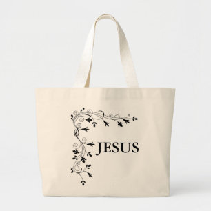 JESUS BLOMMIGT CORNER GRÄNS JUMBO TYGKASSE