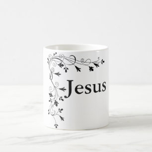 JESUS BLOMMIGT CORNER GRÄNS KAFFEMUGG