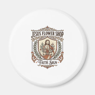 Jesus Blomsterbutik Tro skylt Jesus Blomsterbutik Magnet