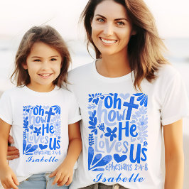 Jesus Blue Han Kärlek USA:s Påsk-kvinnans eget nam T Shirt