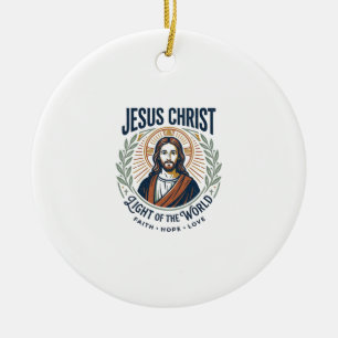 Jesus blygsam mode feminina värderingar T-shirt In Julgransprydnad Keramik