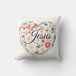 Jesus Boho Christian Heart Motif Inspirational Kudde