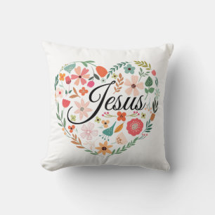 Jesus Boho Christian Heart Motif Inspirational Kudde
