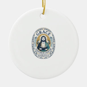 Jesus Bokklubb Läsande Community Grafik T-shirt Ch Julgransprydnad Keramik
