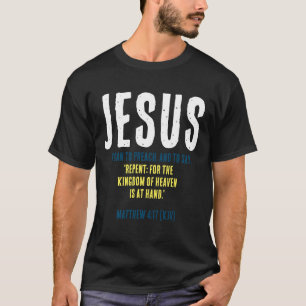 "JESUS började predika." Jul Färg T Shirt