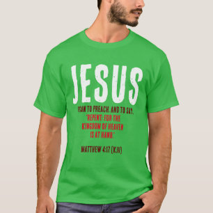 JESUS började predika. Jul Färg T Shirt