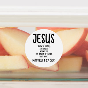 Jesus började predika. Matthew 4:17 Klistermärke