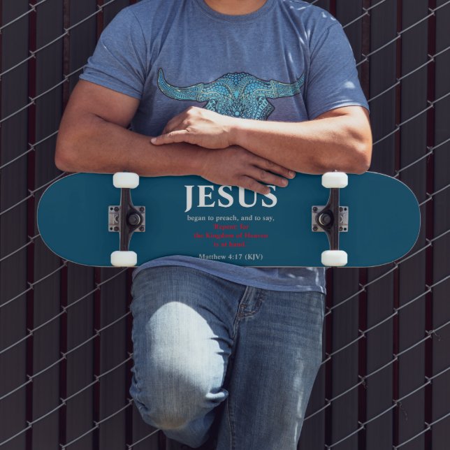Jesus började predika. Matthew 4:17 Mini Skateboard Bräda 18,5 Cm (Utomhus 3)