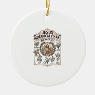 Jesus botanisk diagram Bibliska växter Jesus Botan Julgransprydnad Keramik