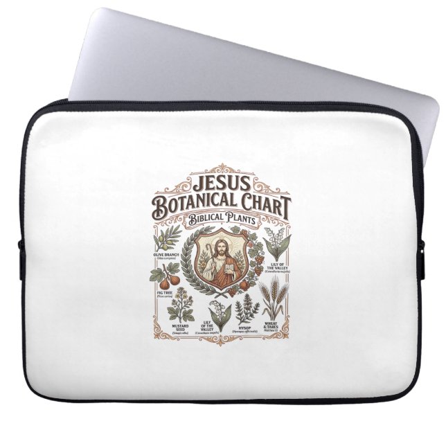 Jesus botanisk diagram Bibliska växter Jesus Botan Laptop Fodral (Framsidan)