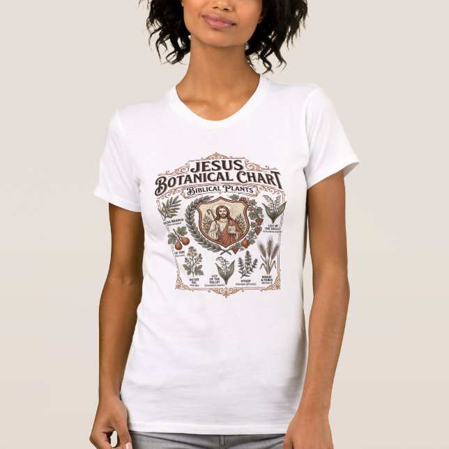Jesus botanisk diagram Bibliska växter Jesus Botan T Shirt (Framsida)